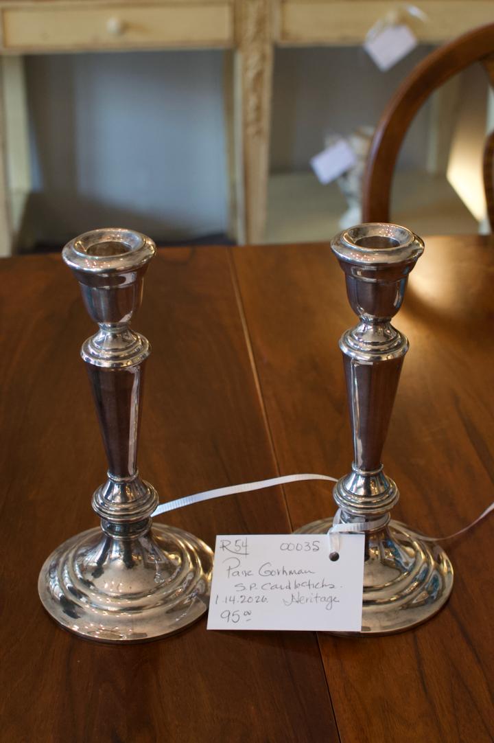 Shop Pair of Gorham S.P. Candlesticks | Hunt & Gather