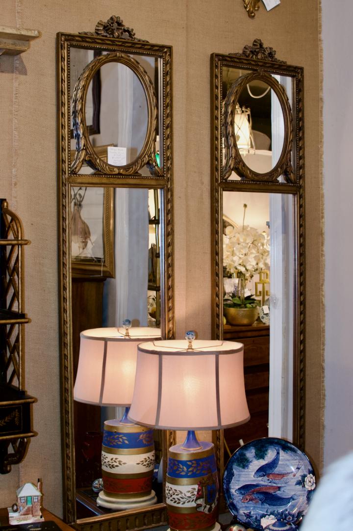 Shop Antique French Trumeau mirror pair | Hunt & Gather
