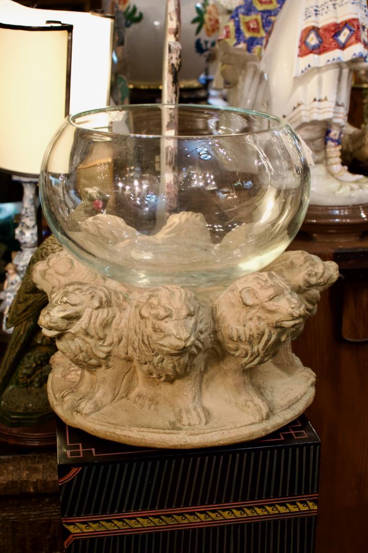 Shop Lions & glass fish bowl or planter | Hunt & Gather