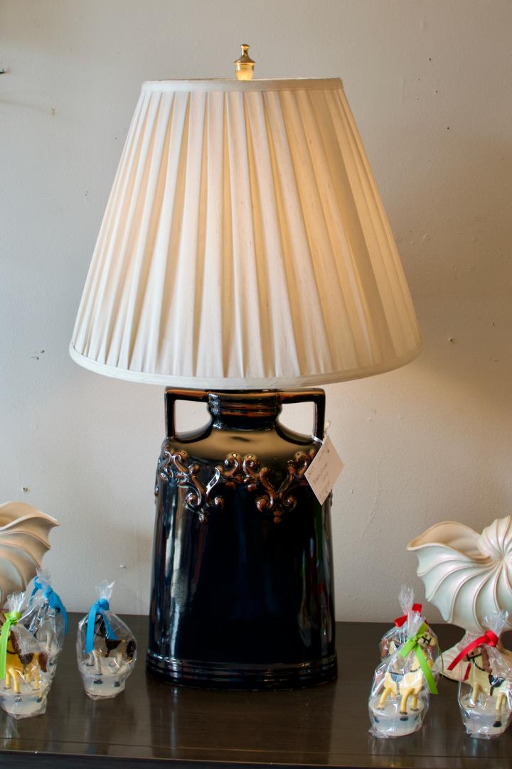 Shop Black / cream lamp | Hunt & Gather