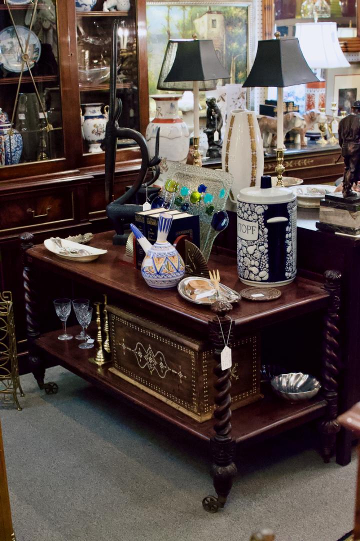 Shop C 1860 walnut dumb waiter serving cart | Hunt & Gather