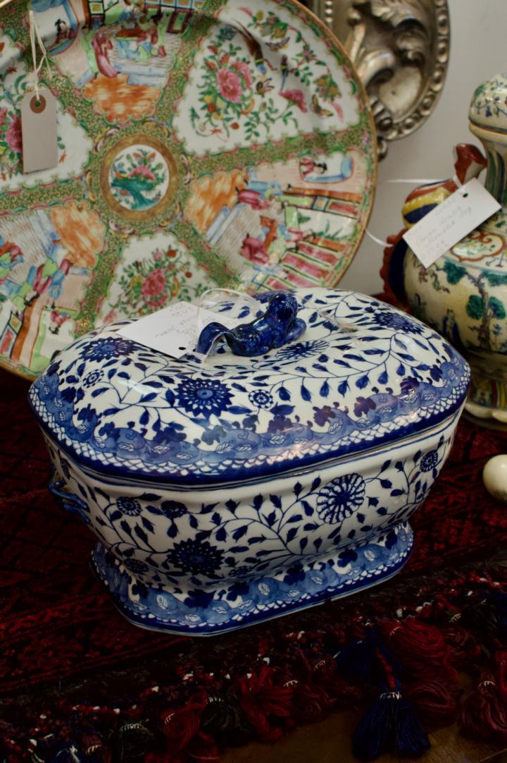 Shop Blue & white covered tureen | Hunt & Gather