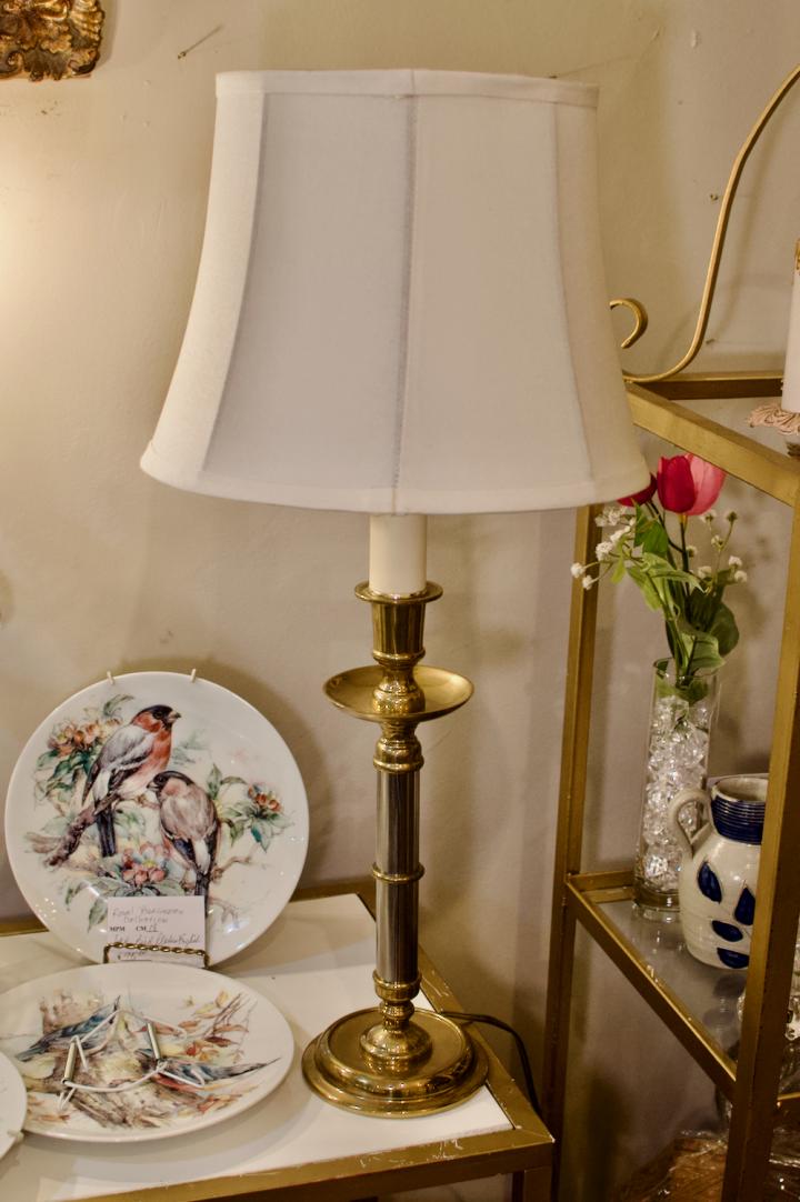 Shop Brass/silver lamps pair | Hunt & Gather