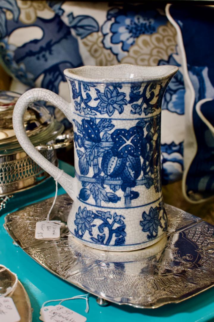 Shop Oriental blue & white pitcher | Hunt & Gather