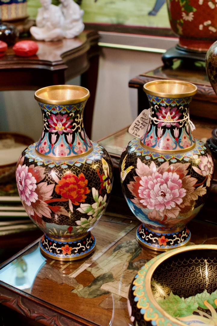 Shop Pair of cloisonne vases | Hunt & Gather