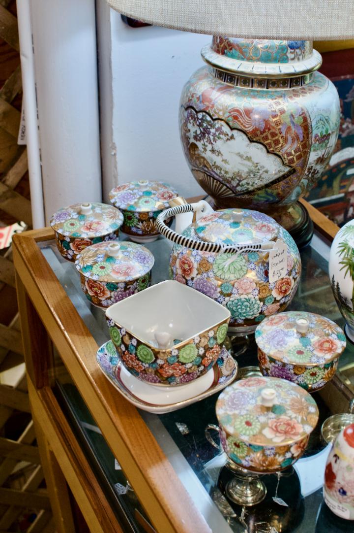 Shop Vintage millefleur gold tea set | Hunt & Gather