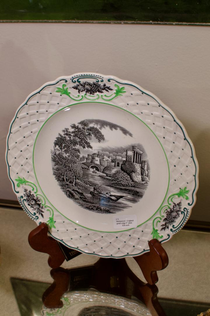 Shop Wedgwood - England green edge 9” plate | Hunt & Gather