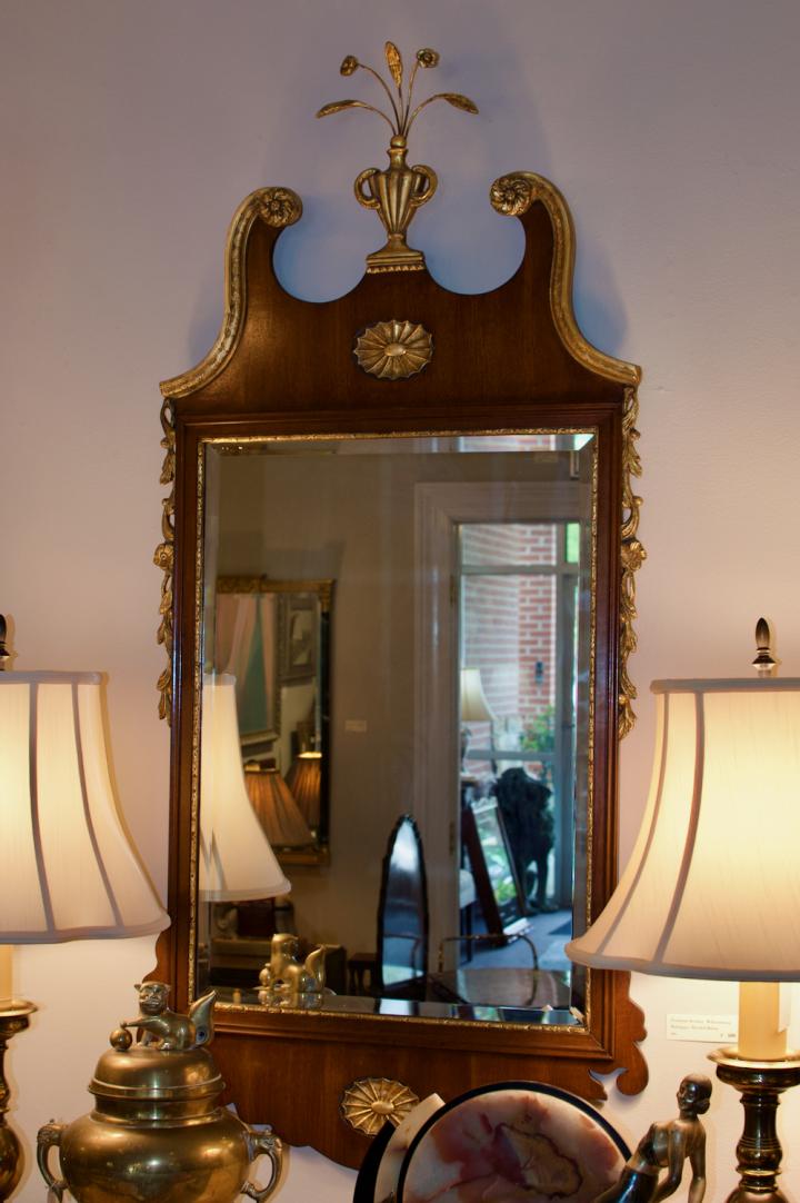 Shop Friedman Brothers Williamsburg mahogany beveled mirror | Hunt & Gather