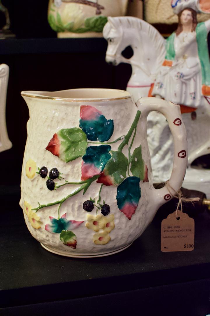 Shop C 1880-1900 Avalon Faience USA majolica pitcher | Hunt & Gather