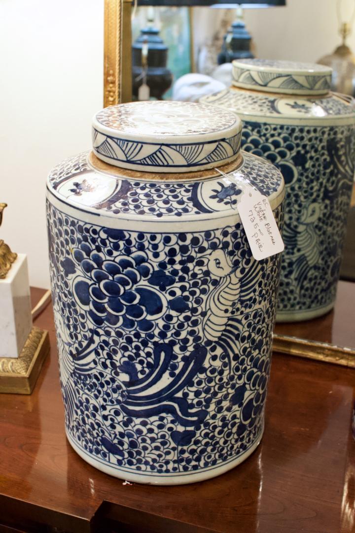 Shop Vintage blue & white jars | Hunt & Gather