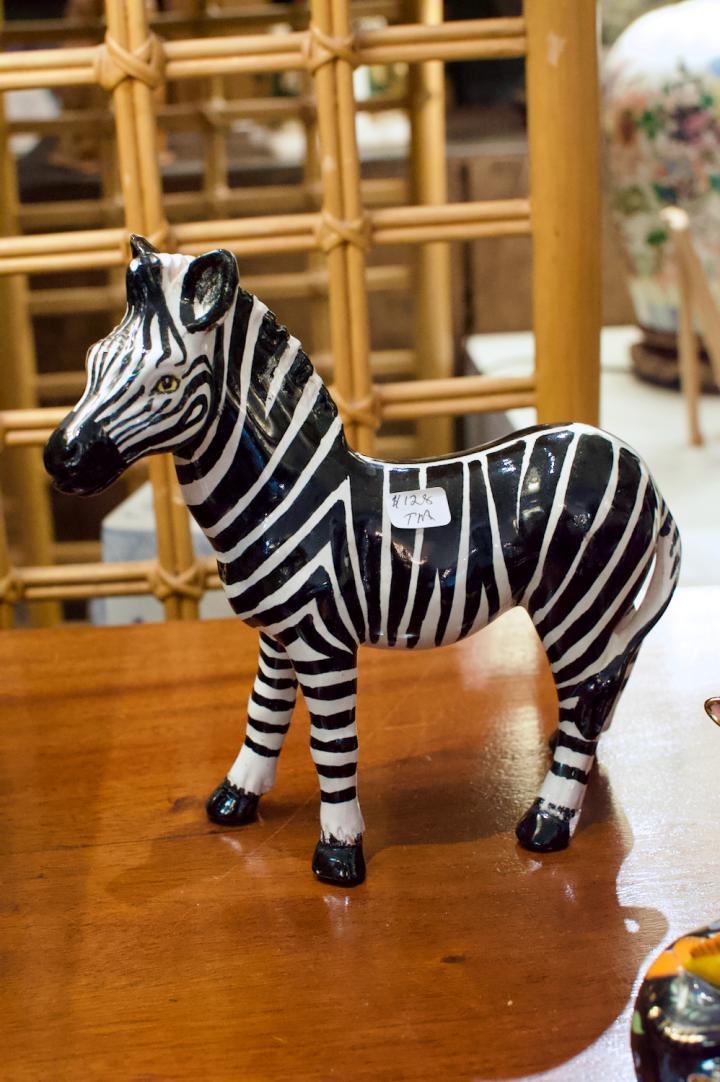 Shop Vintage Italian ceramic zebra figurine | Hunt & Gather