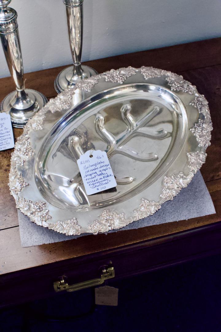 Shop Silverplate ornate design draping grapes meat tray | Hunt & Gather