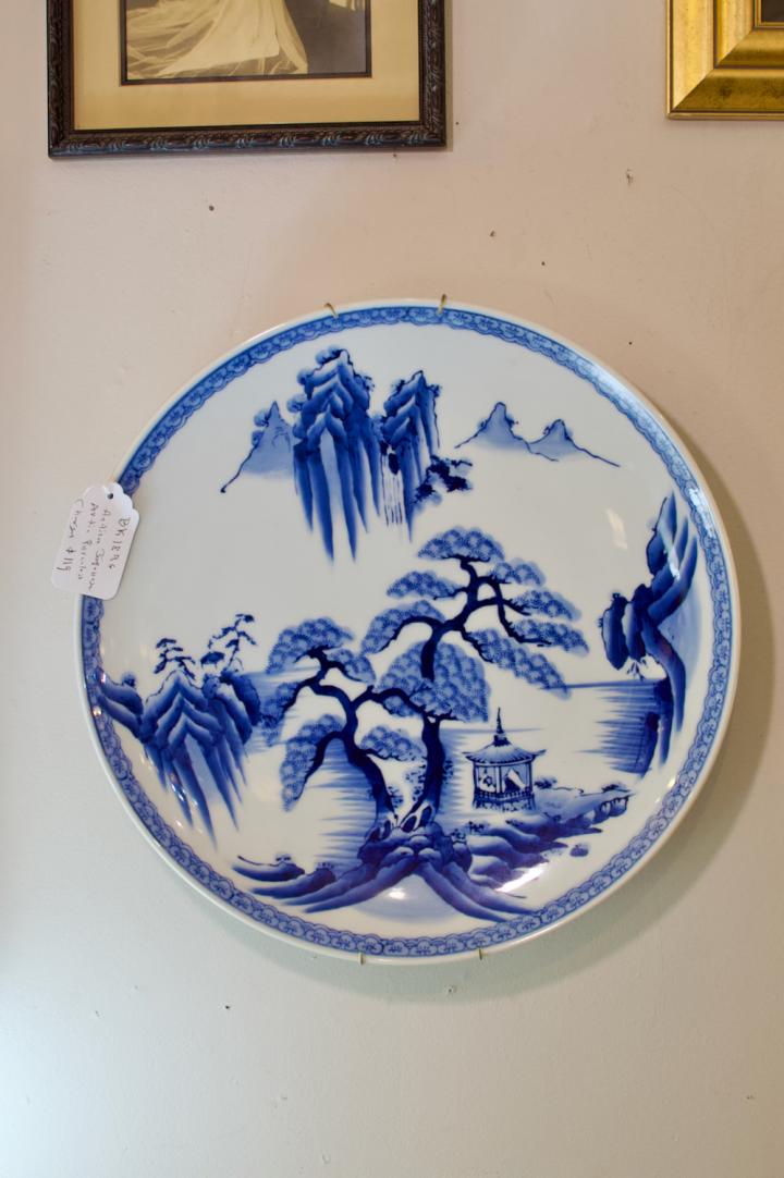 Shop Antique Japanese artist porcelain charger | Hunt & Gather