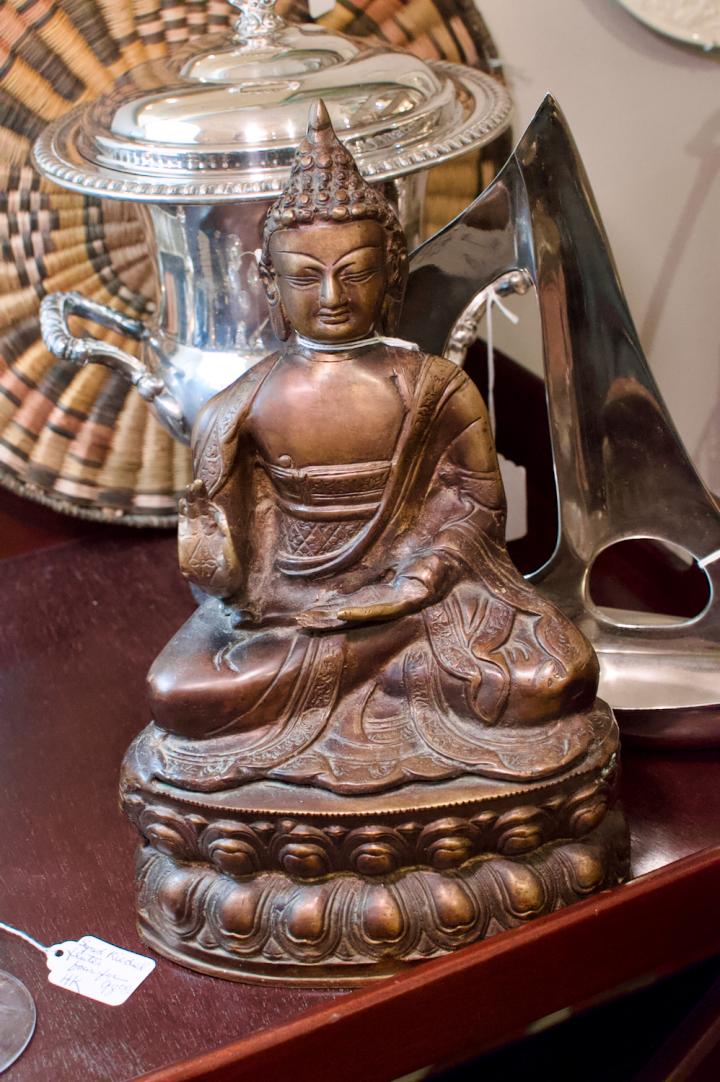 Shop Vintage Vitarka Mudra bronze Buddha | Hunt & Gather