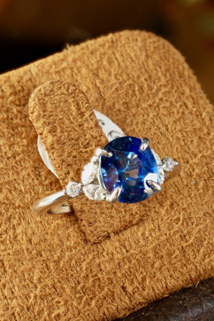 Shop 14K sapphire & diamond ring | Hunt & Gather