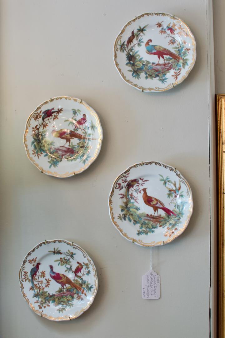 Shop Set of 4 decorative Mottahedeh bird plates w/ hangers | Hunt & Gather