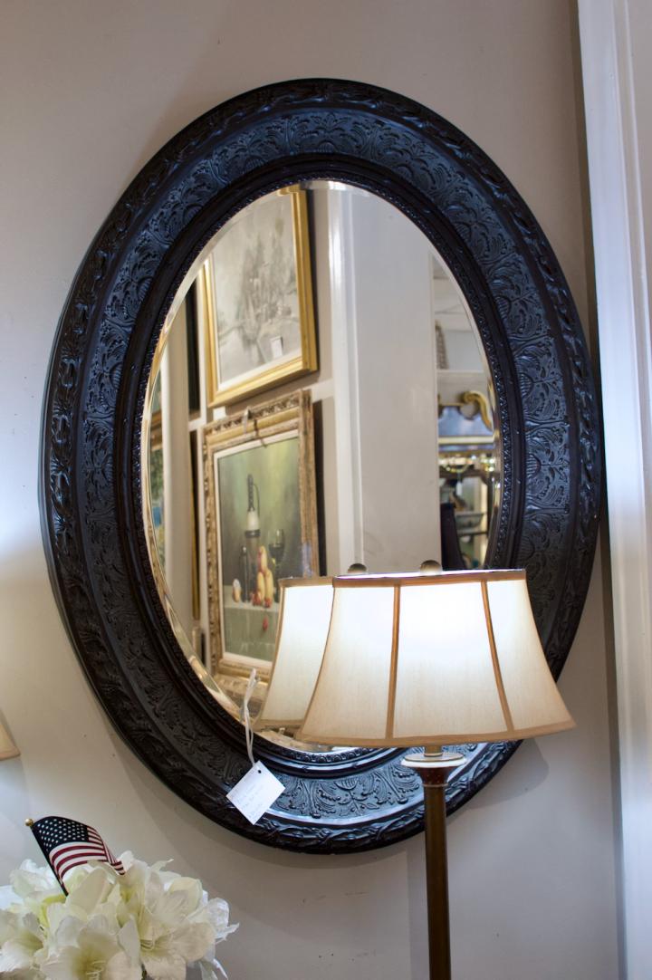Shop Black framed oval 46” mirror | Hunt & Gather