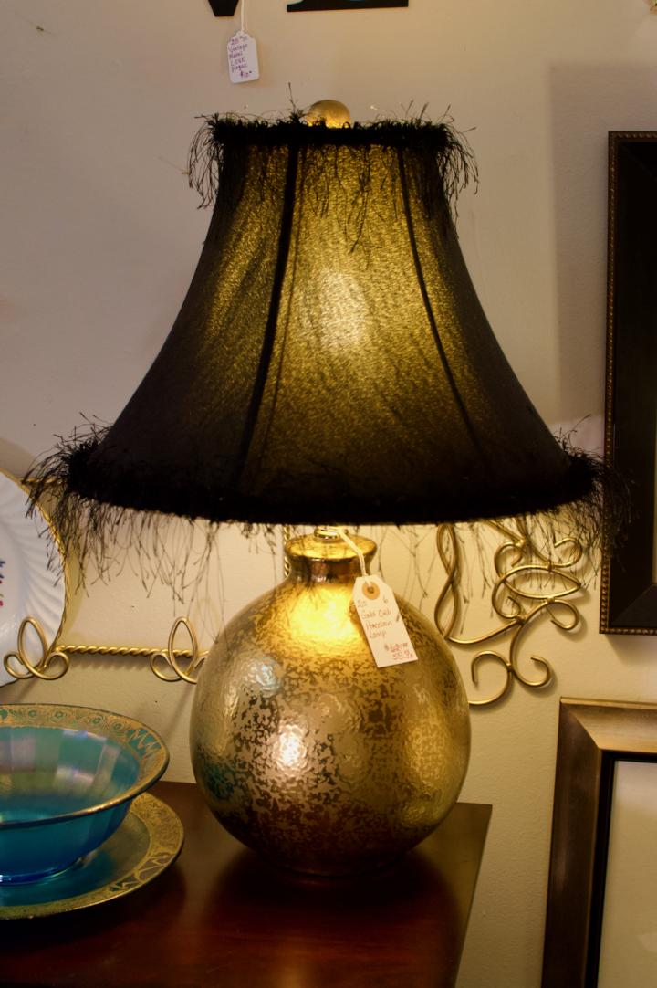 Shop Gold orb porcelain lamp | Hunt & Gather