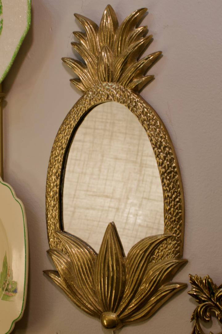Shop Solid brass pineapple mirror | Hunt & Gather