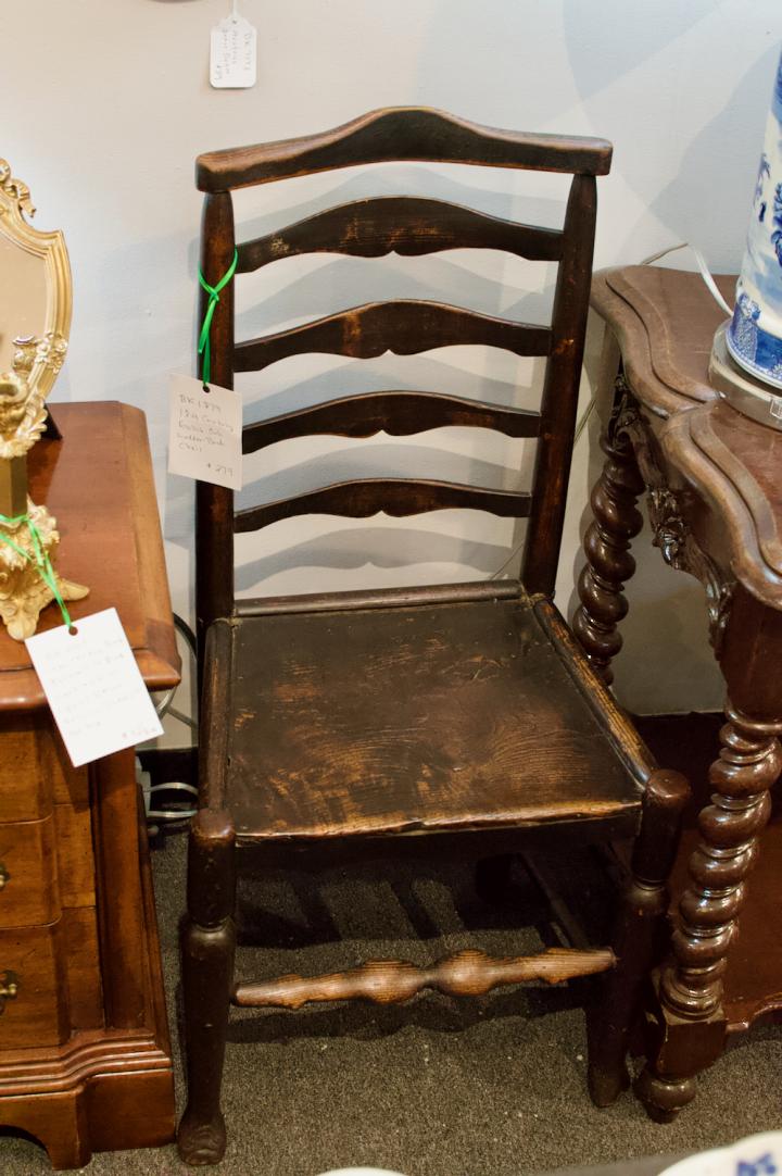 Shop 18th century English oak ladder back chair | Hunt & Gather