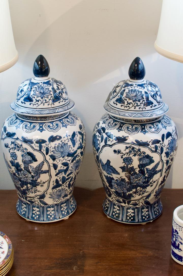 Shop Blue & white temple jars | Hunt & Gather