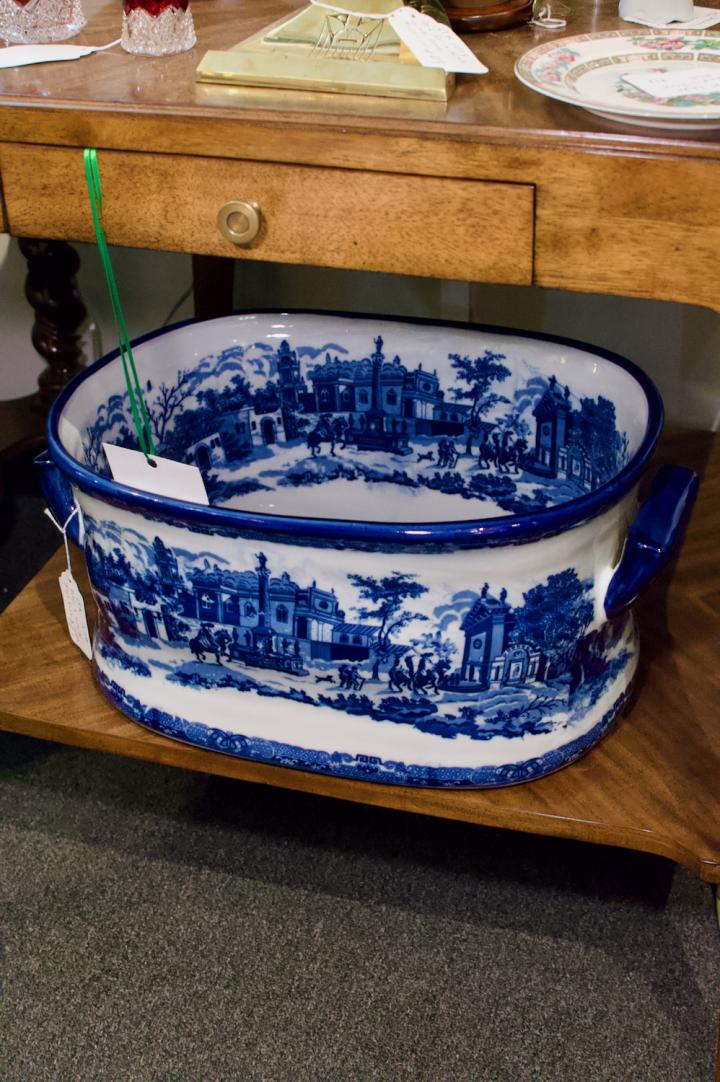 Shop Blue & white foot bath | Hunt & Gather