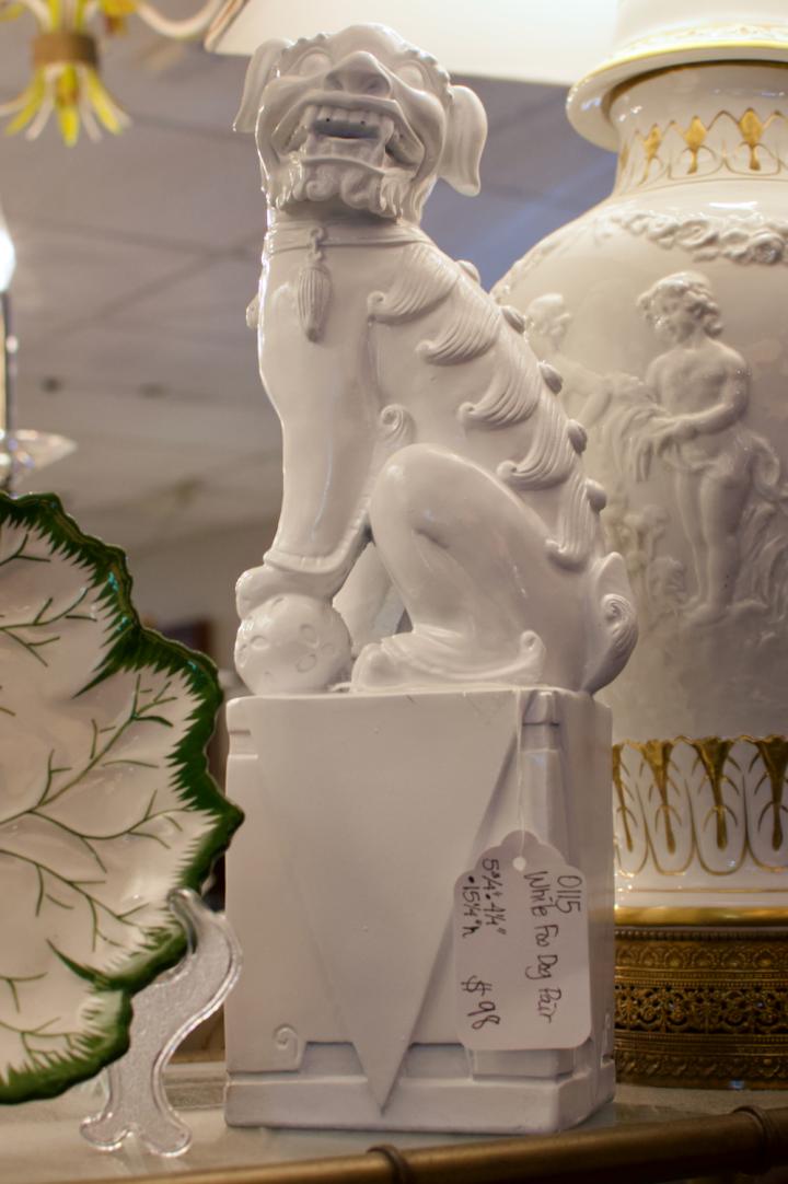 Shop White foo dog pair | Hunt & Gather