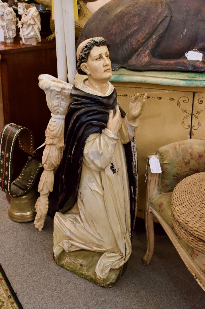 Shop Old carved wood saint | Hunt & Gather
