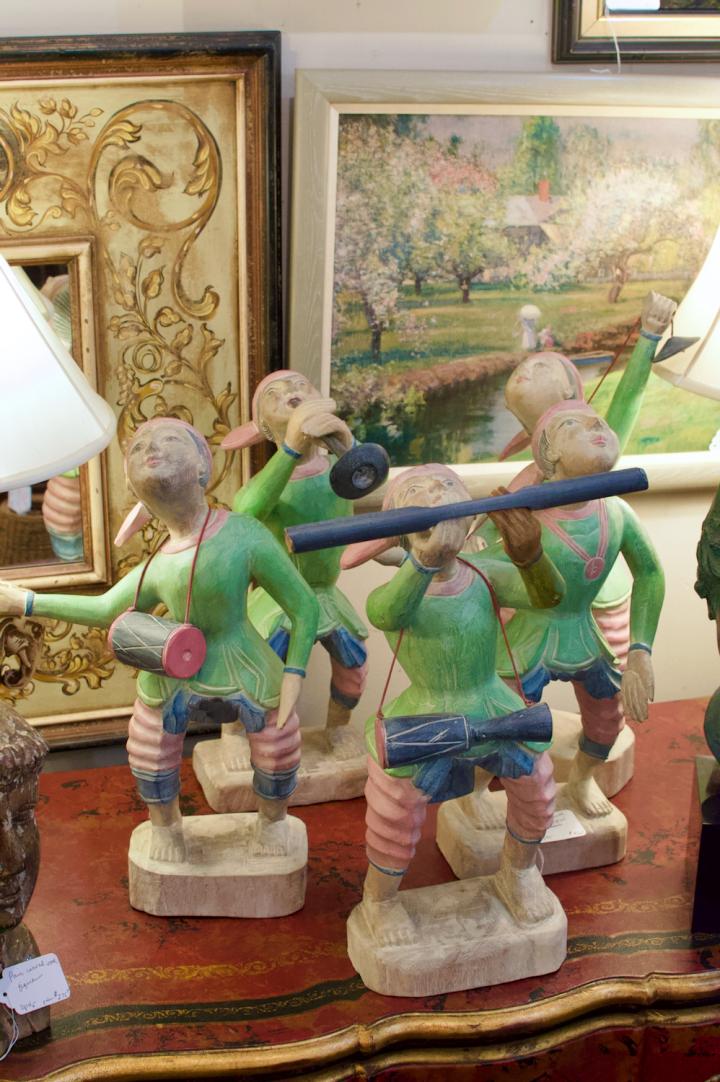 Shop Set of carved & painted musicians | Hunt & Gather