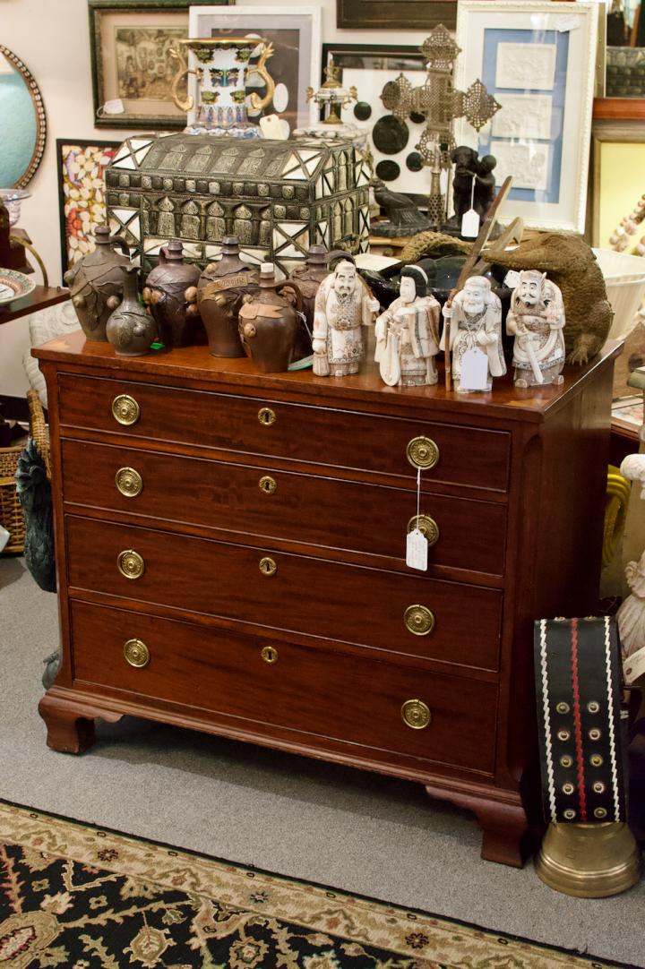 Shop English 4 drawer chest w/ inlay circa 1850 | Hunt & Gather