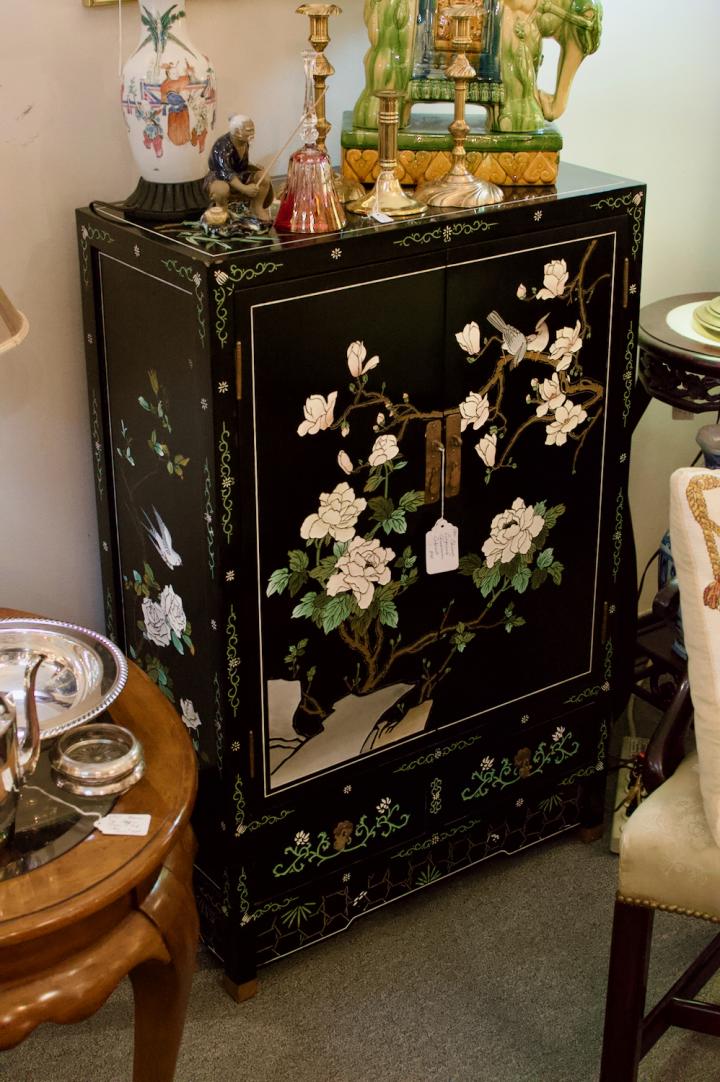 Shop Chinese lacquered chinoiserie cabinet | Hunt & Gather