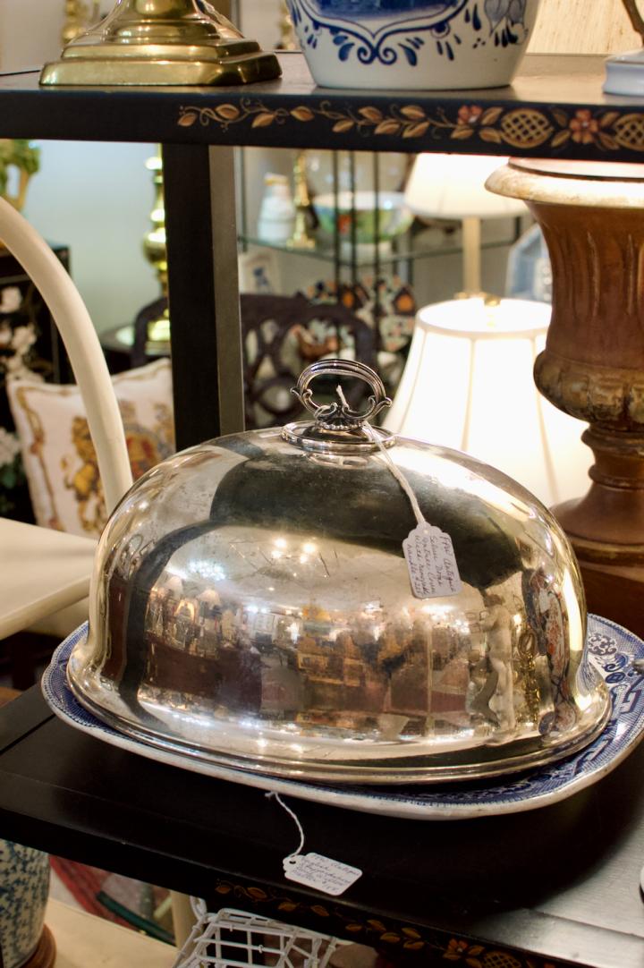 Shop Antique silver dome entree cover | Hunt & Gather