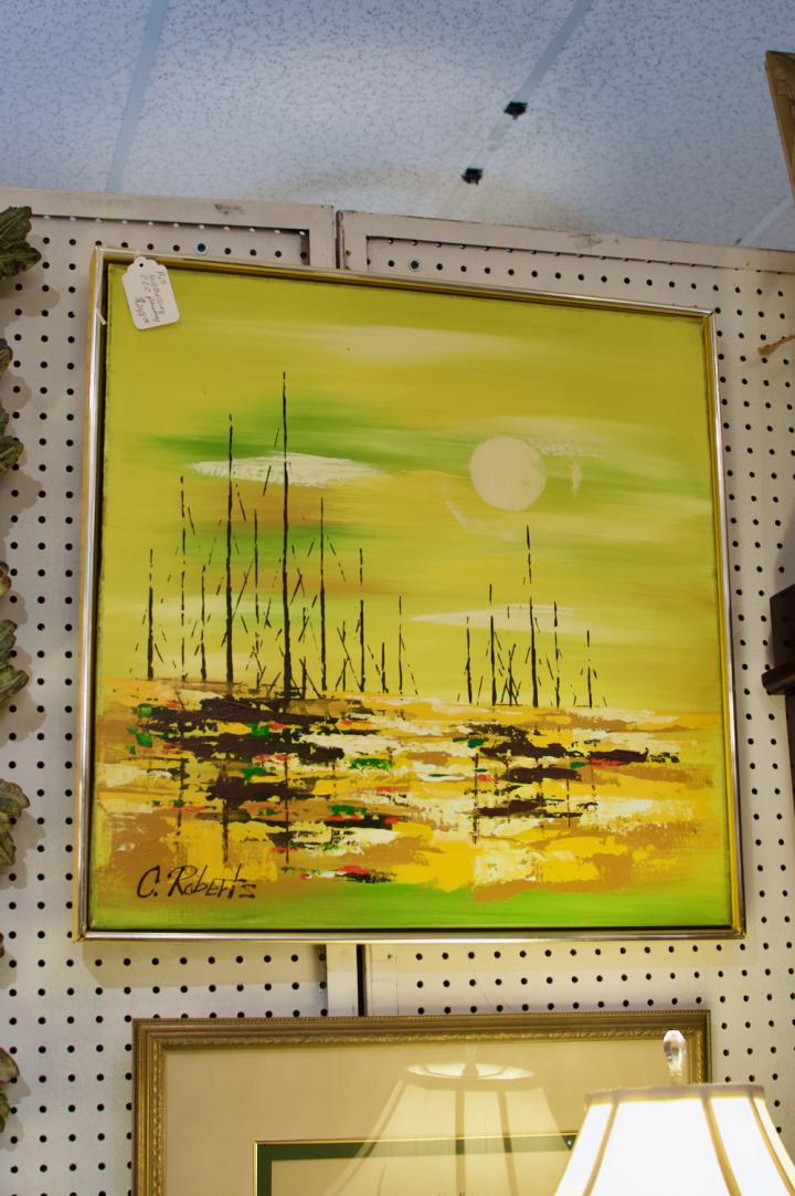 Shop Mid century oil on canvas painting | Hunt & Gather