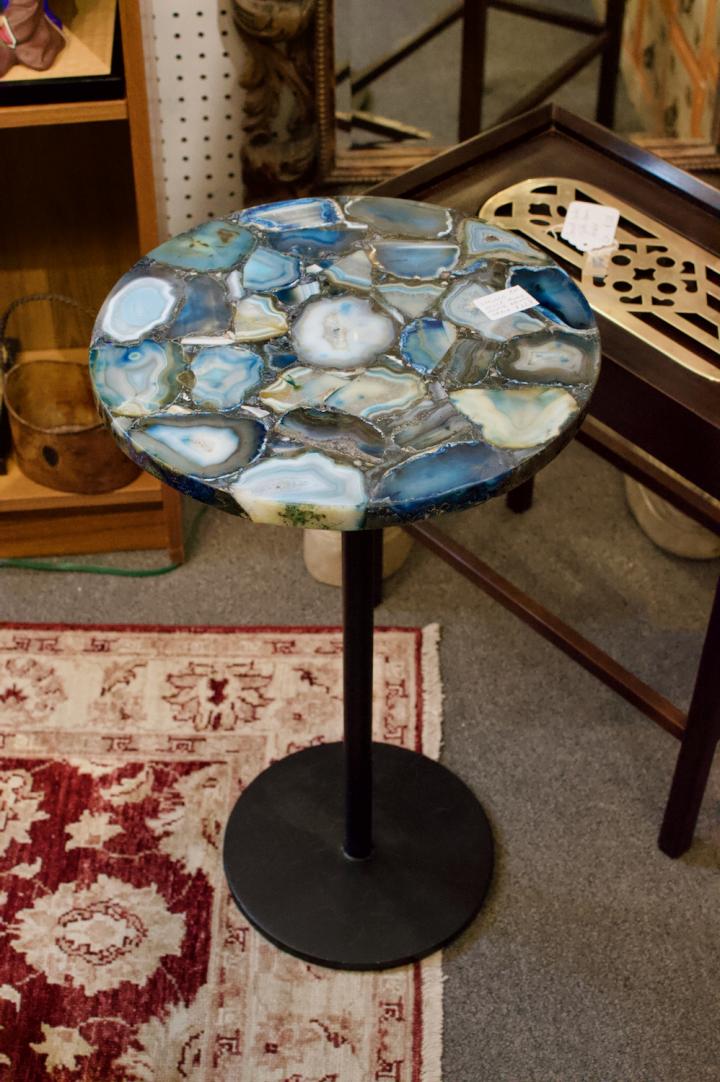 Shop Chelsea House blue agate drinks table | Hunt & Gather