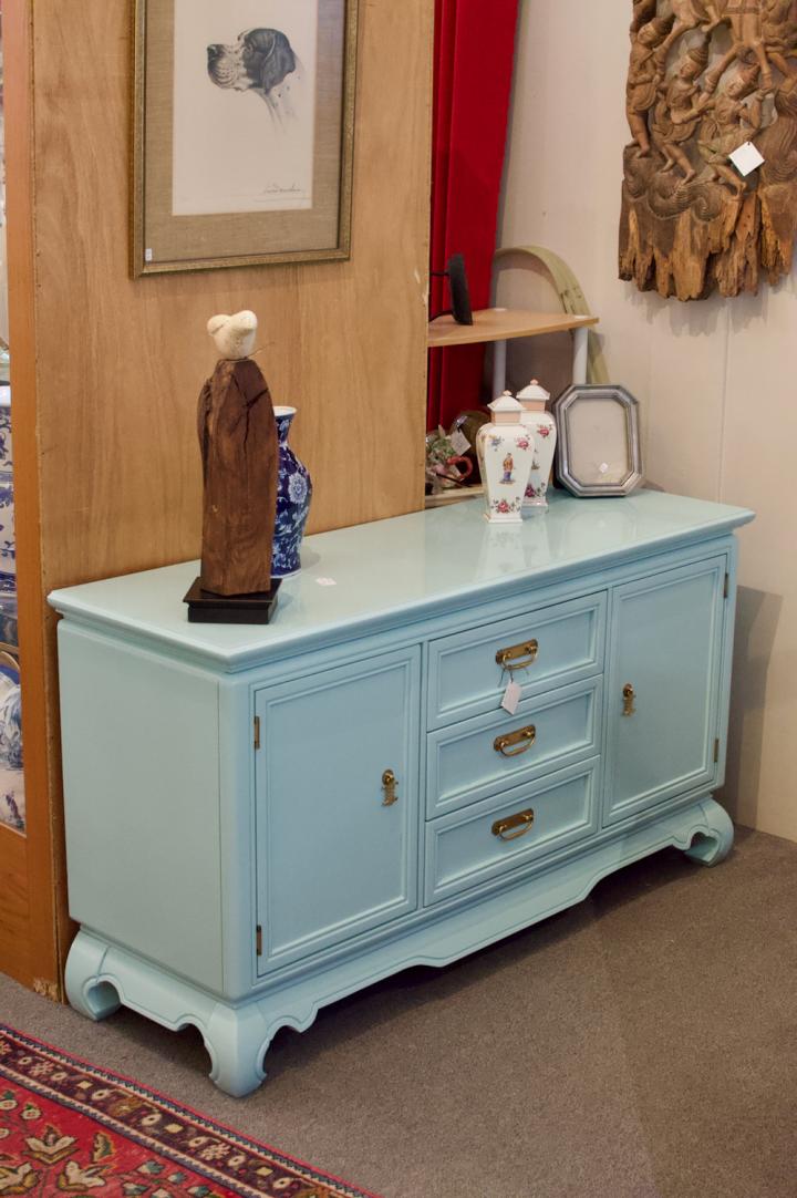 Shop Lacquer finish light blue credenza | Hunt & Gather