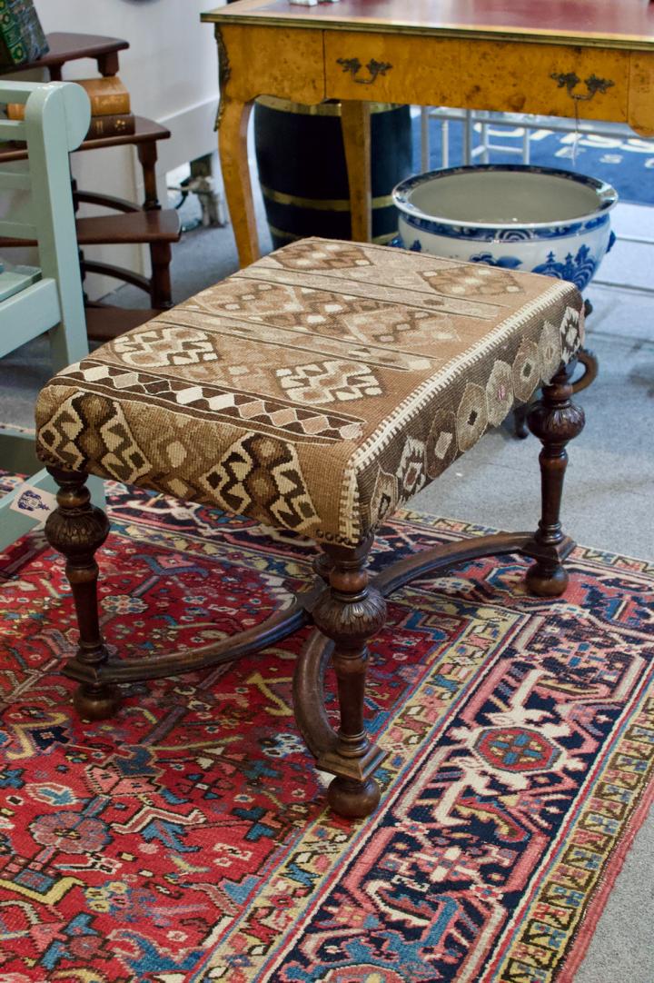 Shop Upholstered tapestry footstool | Hunt & Gather