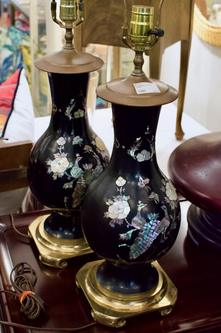 Shop Pair of mother of pearl lamps | Hunt & Gather