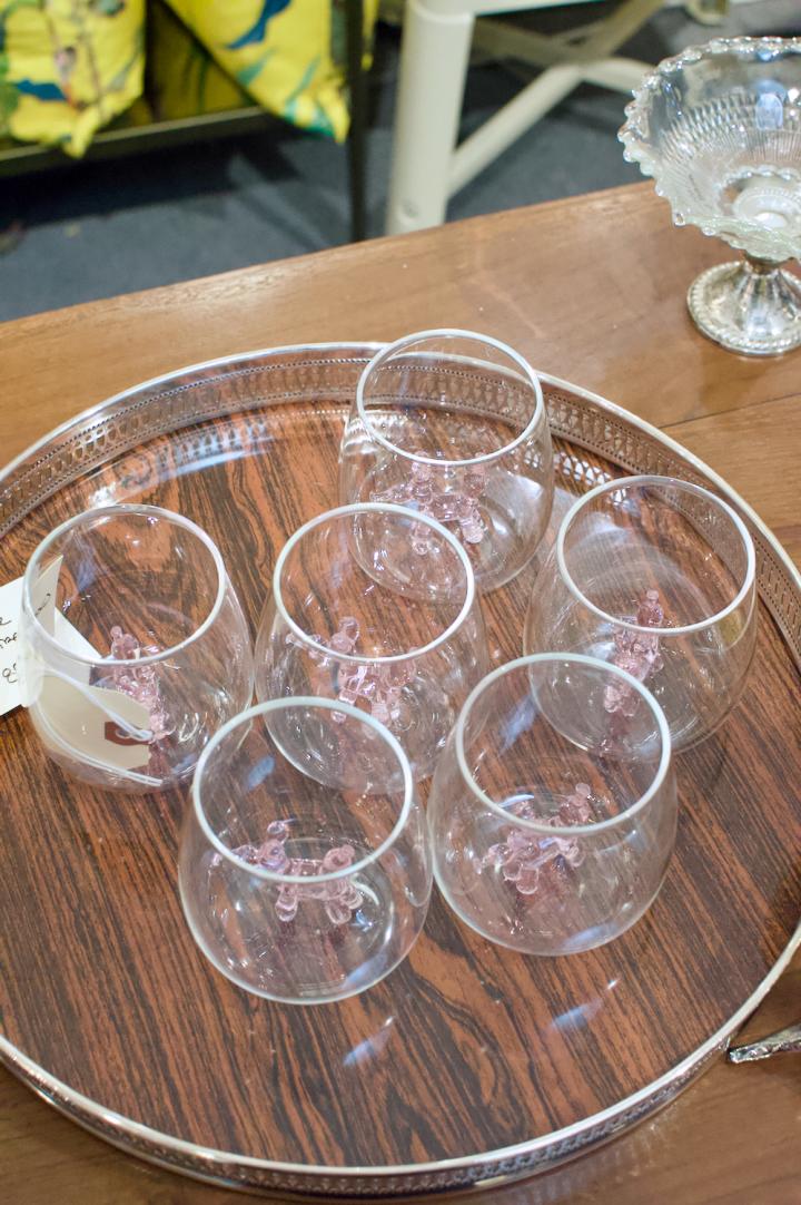 Shop Pink poodle glasses - set of 6 | Hunt & Gather