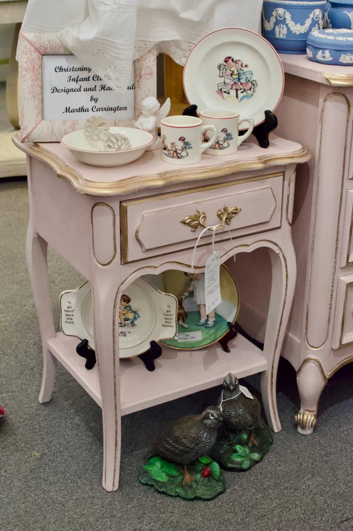 Shop Vintage French provincial side table w/ drawer | Hunt & Gather