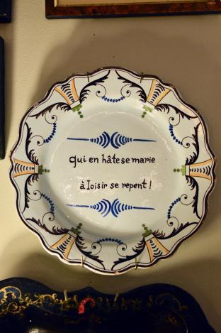 19th century French fiancé plate
