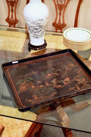 Chinoiserie painted tray
