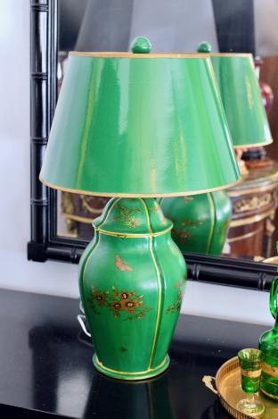 Green lamp - 1 of pair