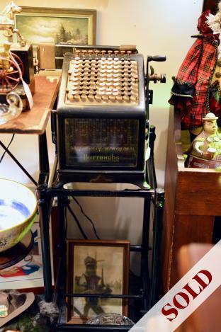Burroughs adding machine & stand