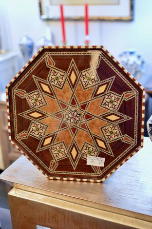 Spanish marquetry tray or wall hanging