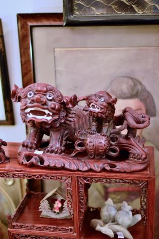 Carved wooden Chinese dragon