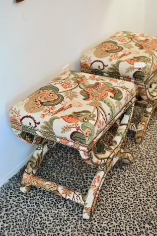 Pair of upholstered benches.