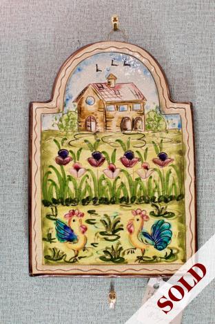 Vintage Italian ceramic wall plaque