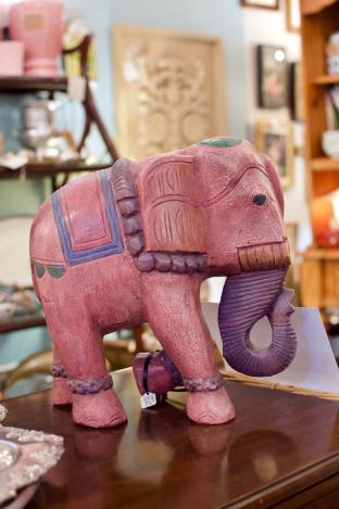 Vintage wood elephant