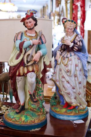 Pair of bisque figures - beautiful color