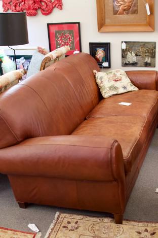 All leather sofa - waxed & reconditioned